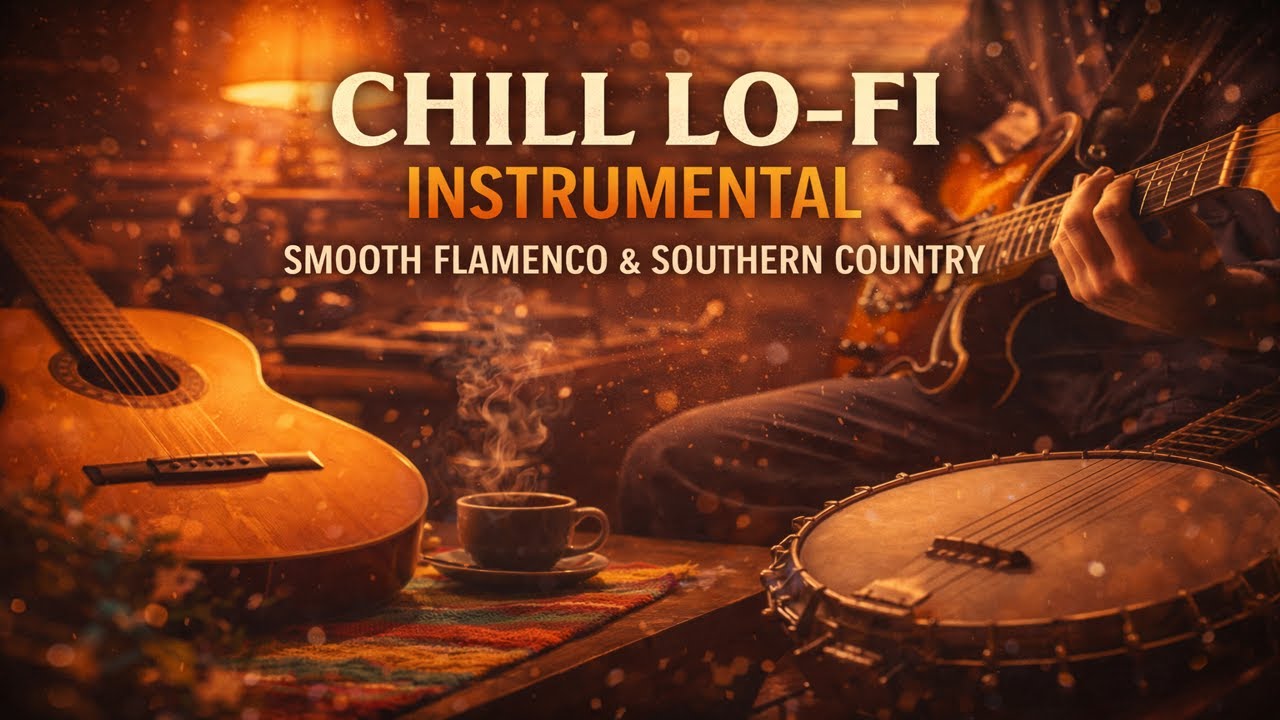 Chill Lo-Fi Instrumental 🌙 Flamenco & Southern Country Fusion | Cozy Study Beats