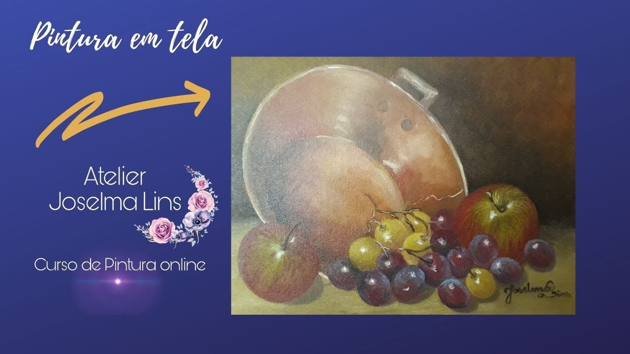 #Como pintar tacho de cobre - Pintura em tela  -  oil paint still life demo