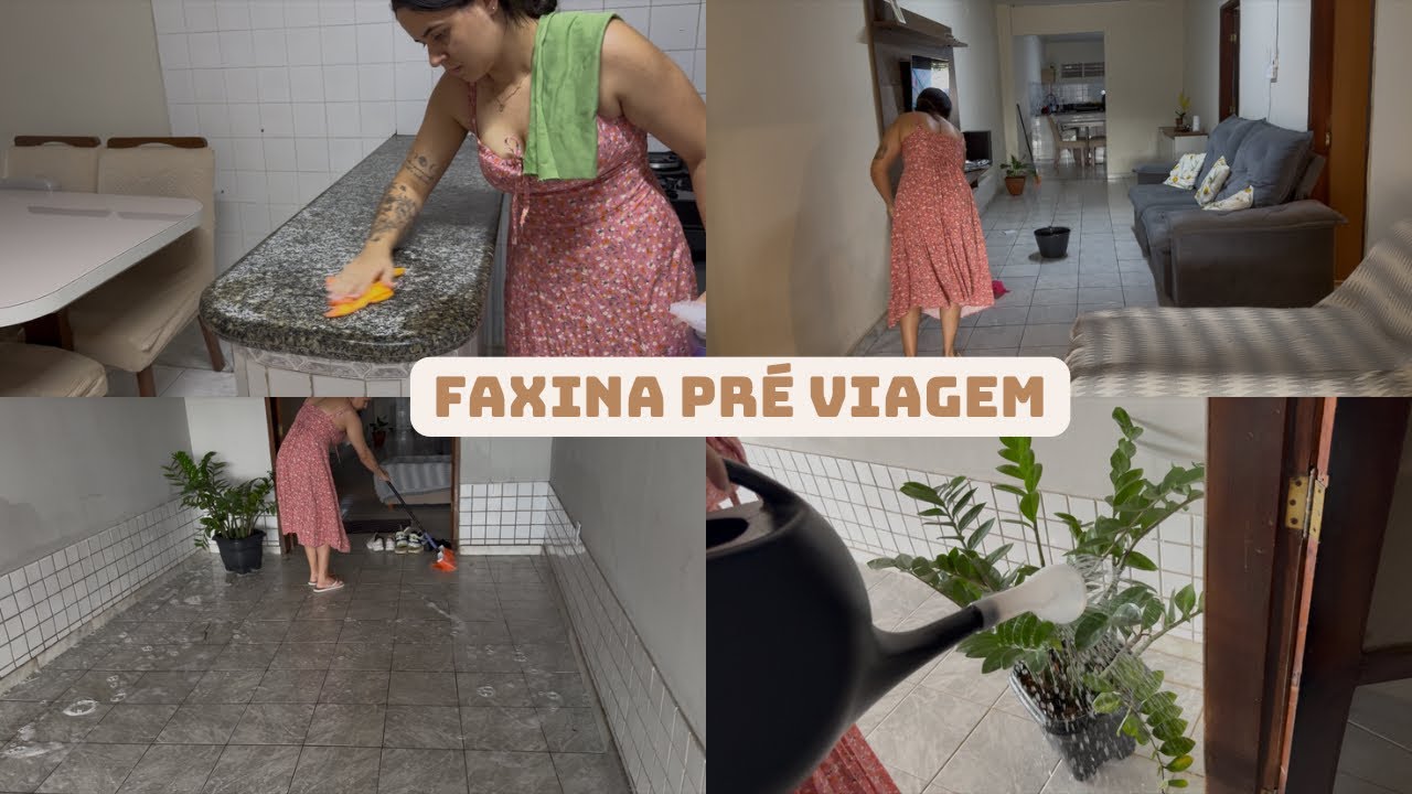 FAXINA NA CASA PARA VIAJAR | LAVEI BANHEIROS | ESTAVA COM MUITA POIERA