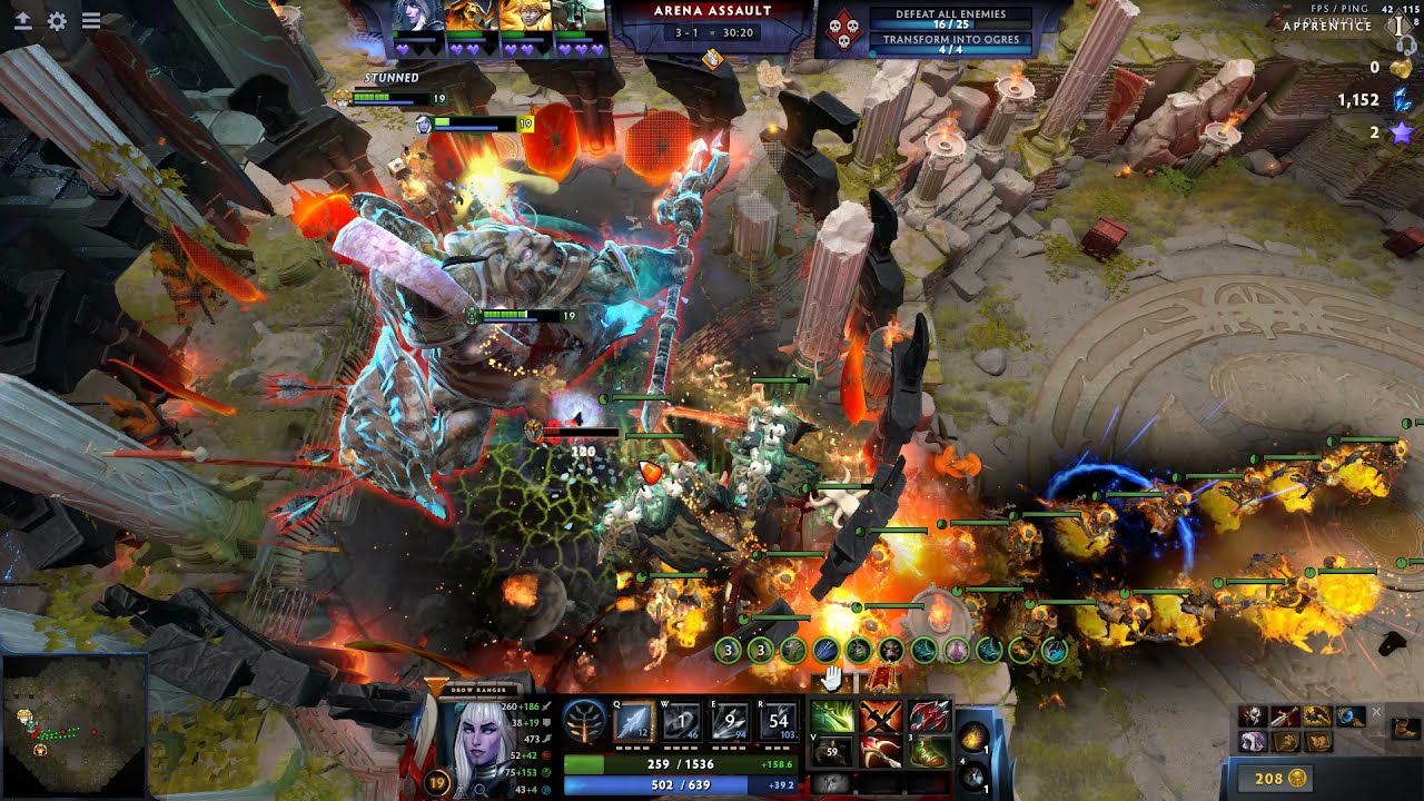 Aghanims Labyrinth the Continuum Conundrum First BOSS WIN - DOTA 2