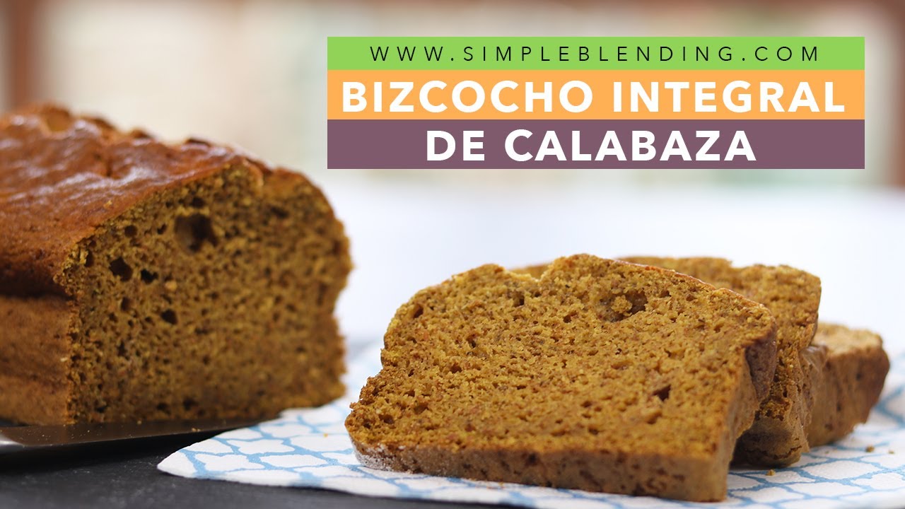 BIZCOCHO INTEGRAL DE CALABAZA | Receta de bizcocho de calabaza asada | Con harina integral