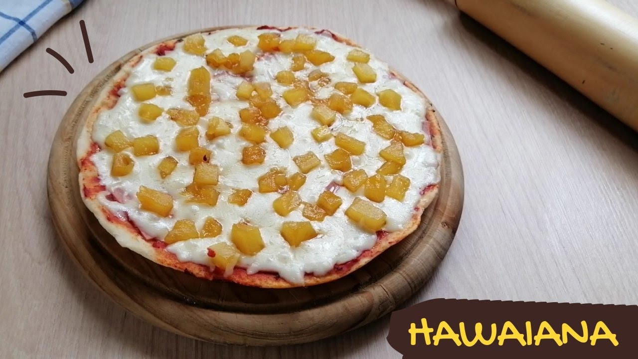 Como Hacer PIZZA HAWAIANA Sin HORNO 😋🍕🍍|Fácil y Rápido