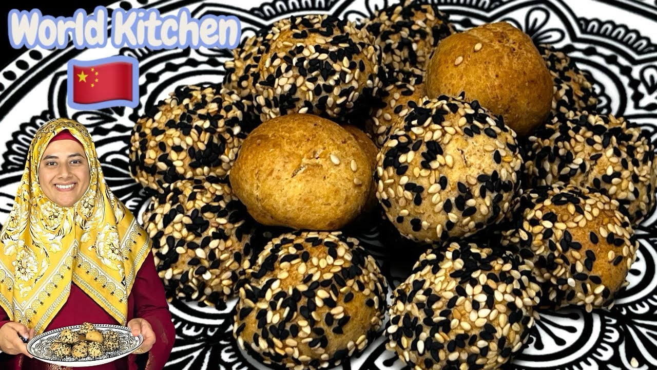 Chinese Sesame Cookies Recipe. Done in 20 minutes. World Kitchen Series, Episode 3, China