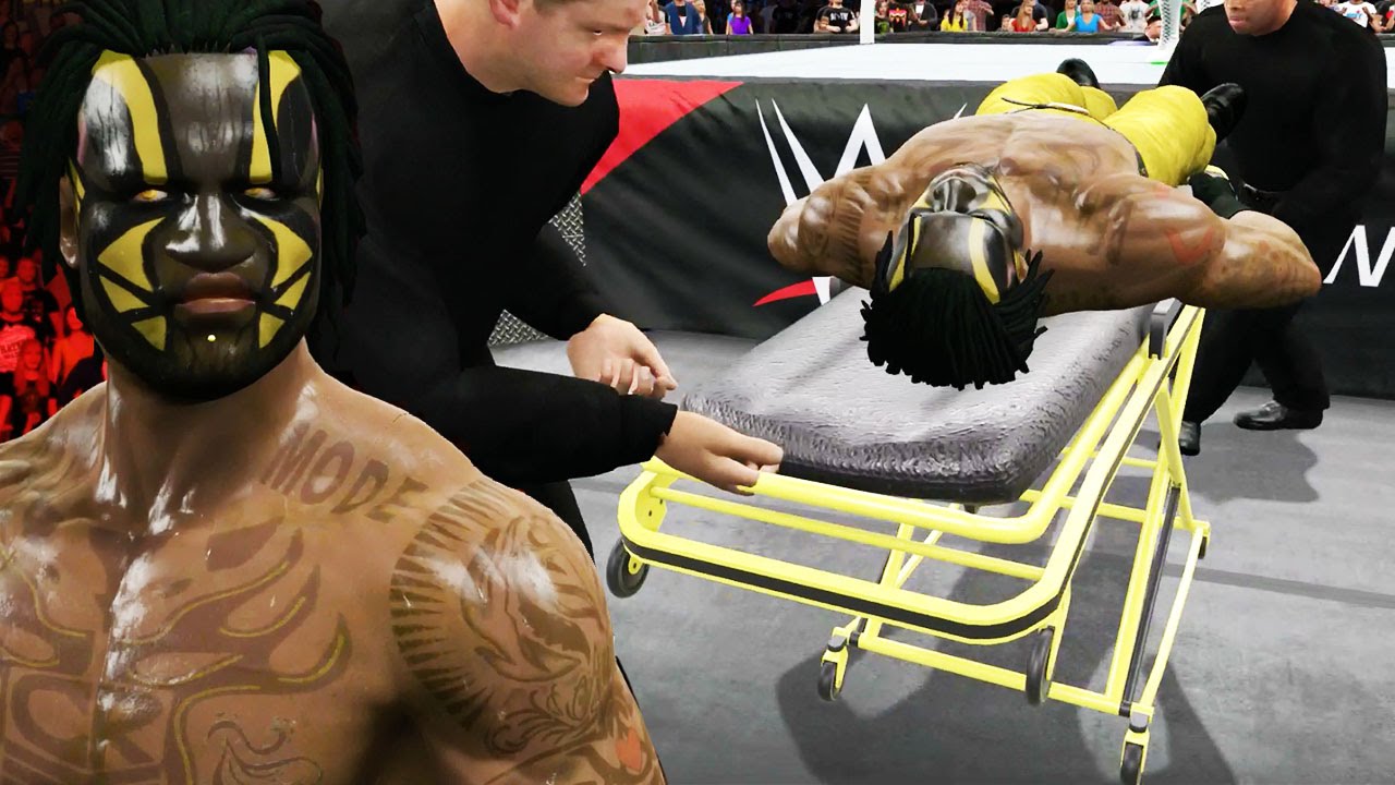 WWE 2k15 MyCAREER Next Gen Gameplay - Seriously Injured & Taken Out on Stretcher! Career Over?