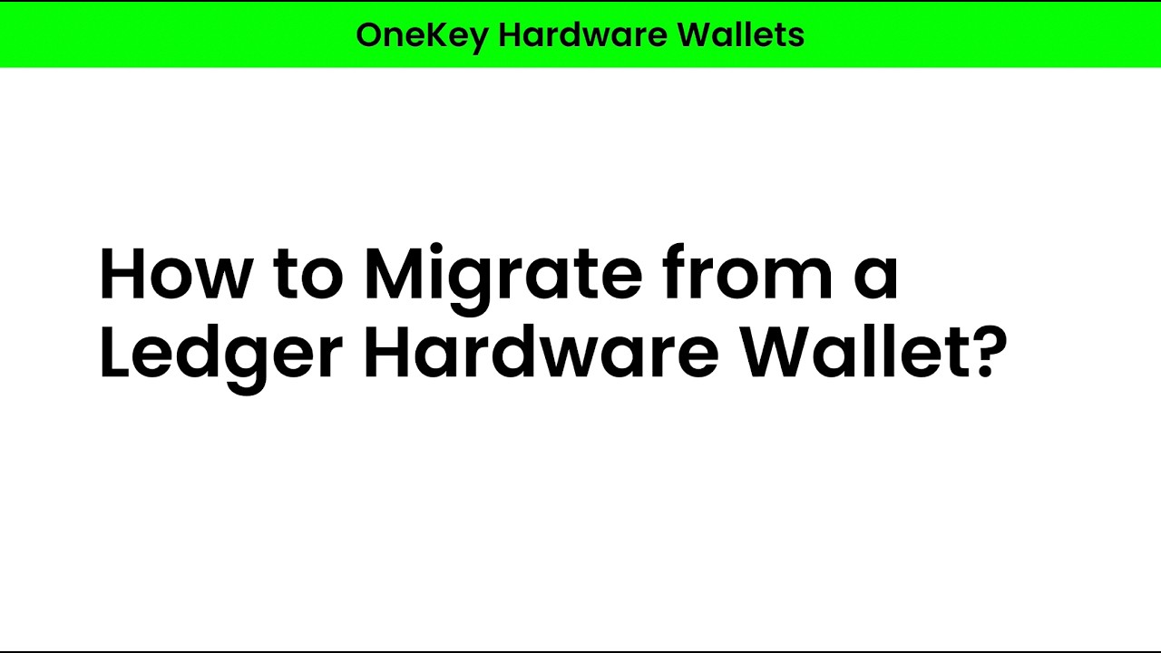 Migration from a Ledger Hardware Wallet to OneKey #bitcoin #wallet #web3 #tutorial #safety #usdt