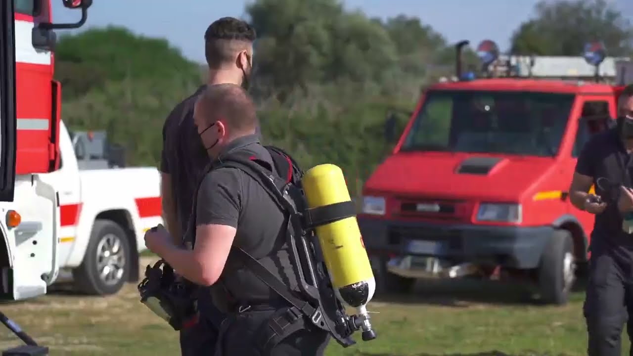 Battery Fire Test at Nard&ograve; Technical Center - Porsche Engineering