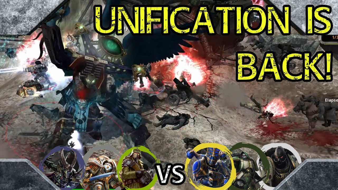 Dawn of War: Объединение DE: 3 против 3: Тысяча Сынов, Тёмные Ангелы, Чёрные Храмовники против DK...