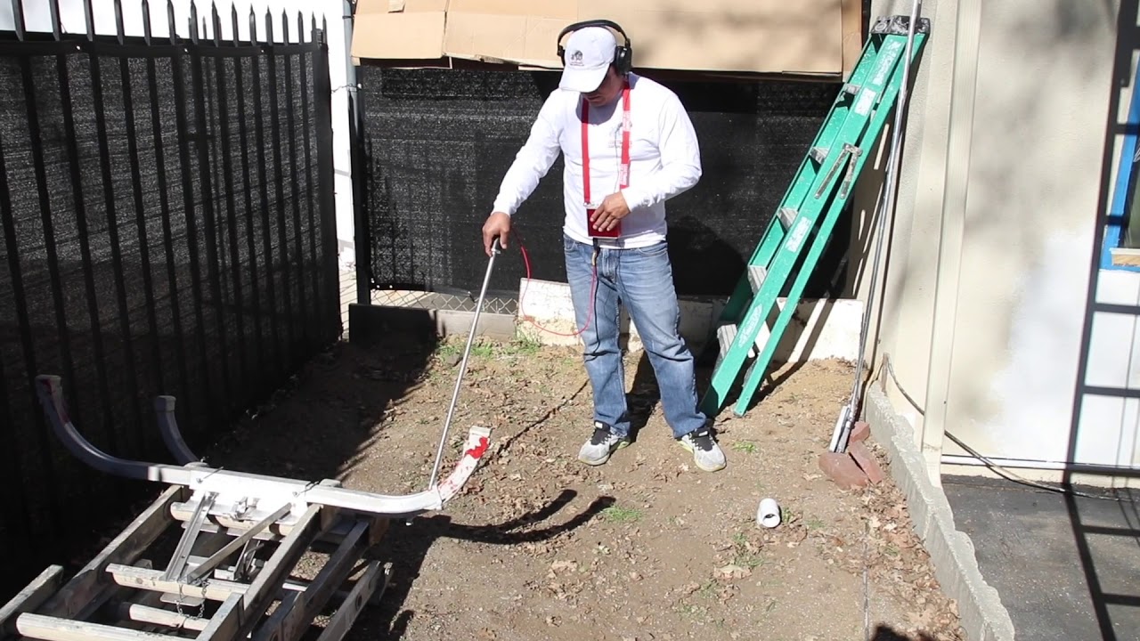 Locating an abandoned plumbing line underground with LeakTronics Pulse Generator