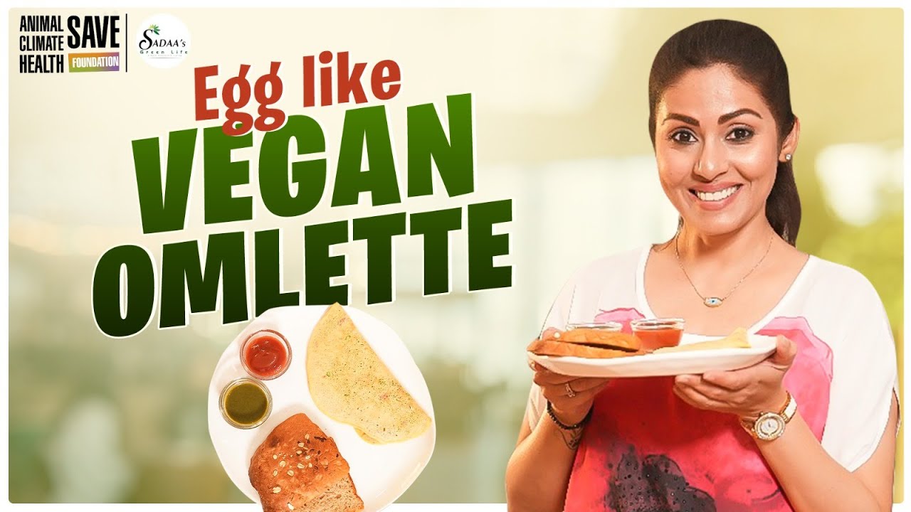 Egg like Vegan Omlette || Vegan Recipe Series 🌱|| Sadaa's Green Life || #vegan #food #omlette