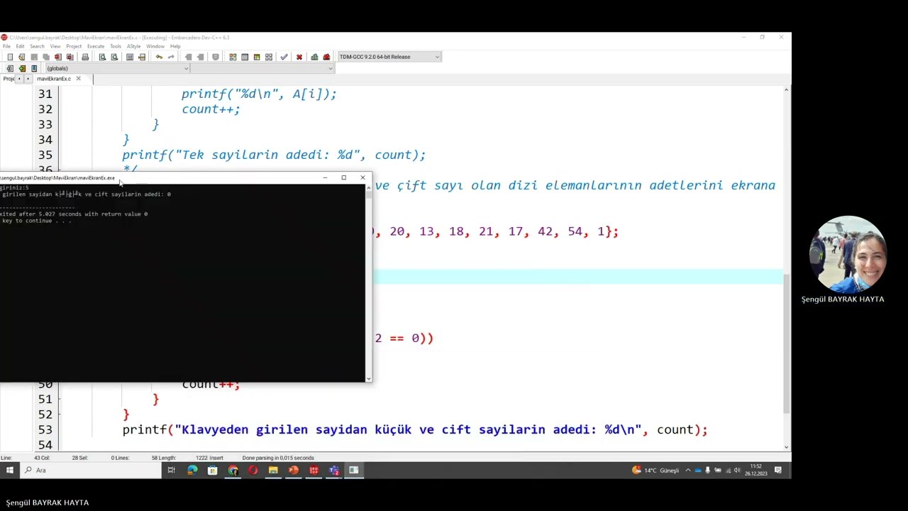 IEEE IZU CS | MAVİ EKRAN - C Programlama Eğitimi | Dr. Şengül BAYRAK