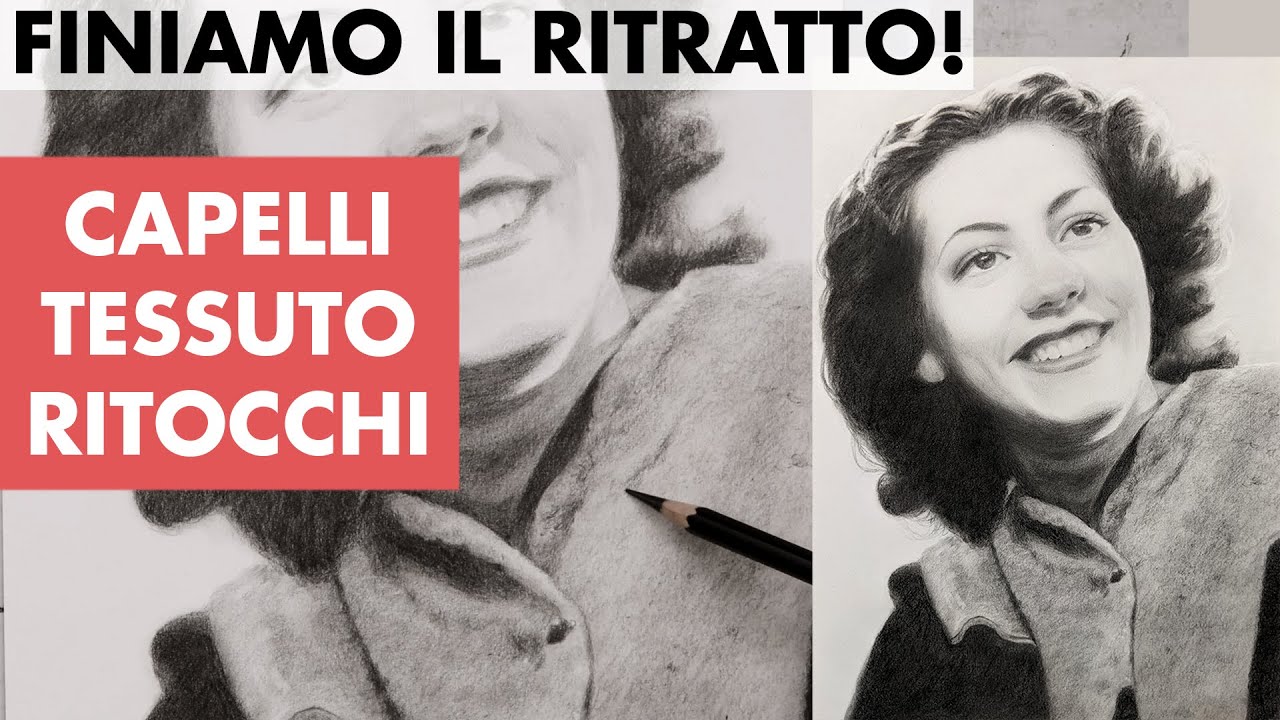 Come disegnare capelli e tessuto | Ritratto realistico a matita pt. 5