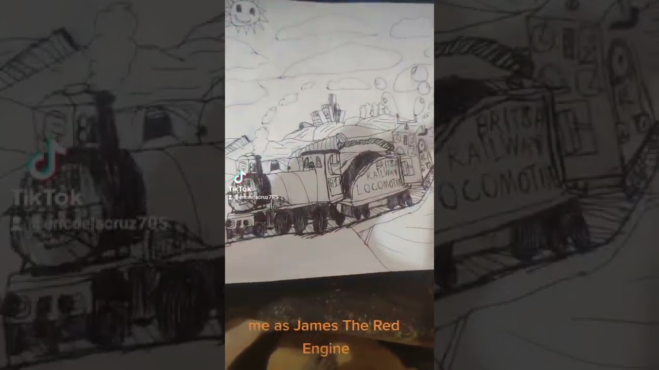 my oc as James The Red engine