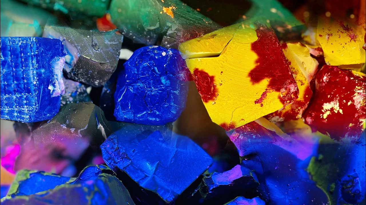 ASMR Dusty Vibrant Dyed BSN Gym Chalk Crush | Oddly Satisfying