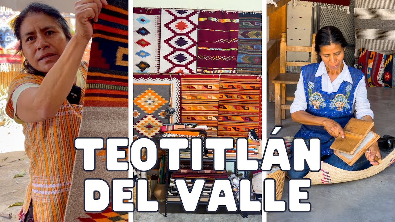 Teotitlán del Valle - Hand Made & Natural Dyed Rugs. Mexico Travel Vlog. Oaxaca Day Trip.