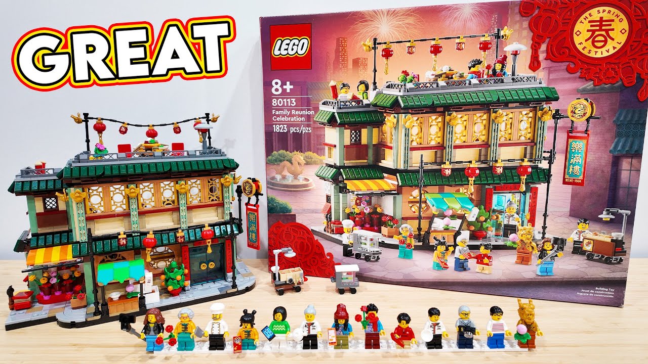 Beautiful LEGO Chinese Restaurant Review - Family Reunion Celebration 80113