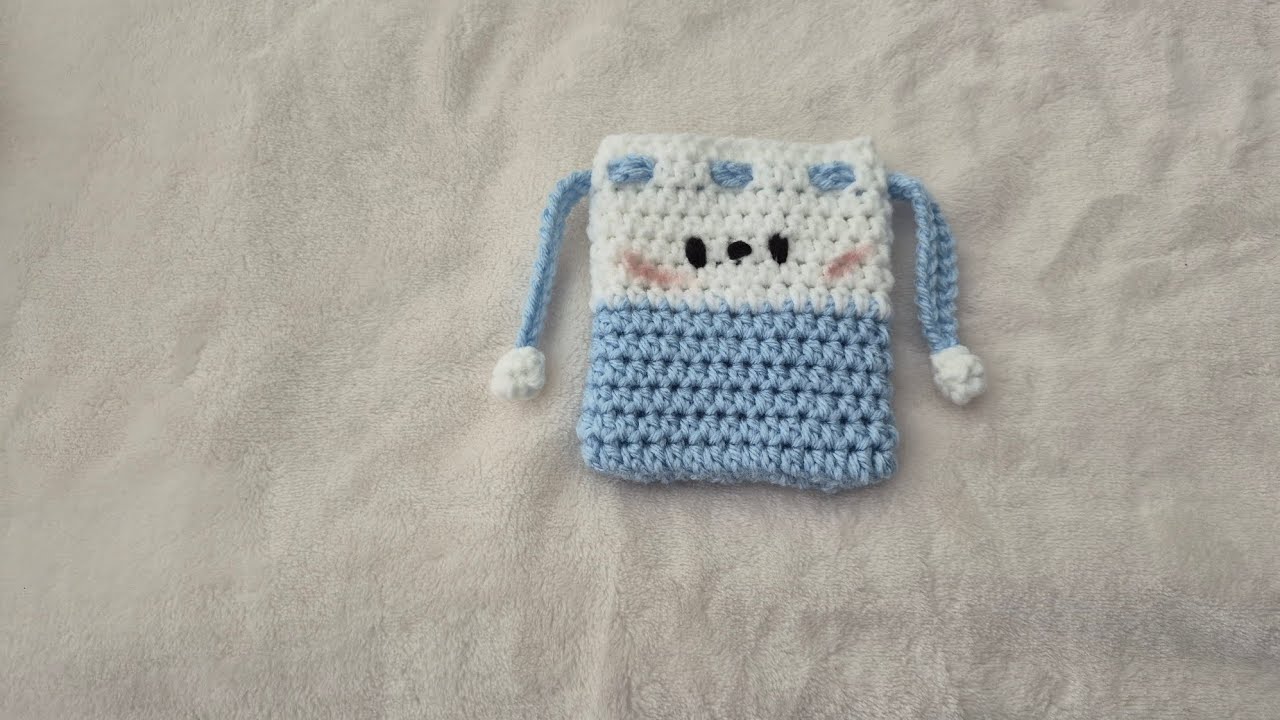 Crochet Drawstring Pouch Tutorial for Beginners! Basic Crochet Pouch,  perfect for gift or sell, 