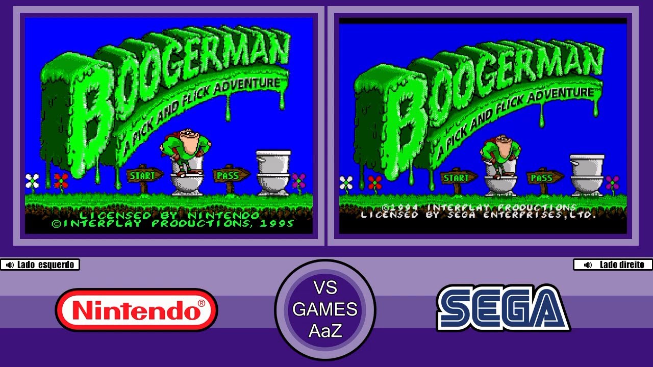 Boogerman(Super Nintendo vs Sega Genesis)side by side comparison