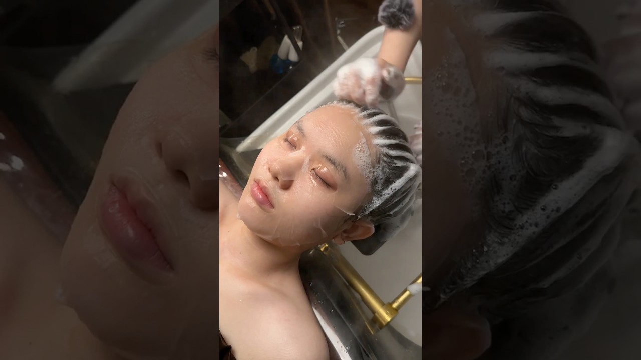 Pure Relaxing Hair Wash ASMR 🫧 Gentle Shampoo & Peaceful Scalp Care