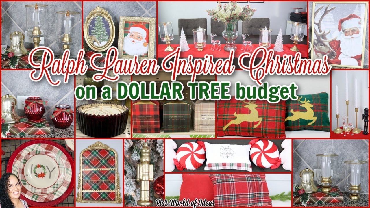 🎄 Ralph Lauren Inspired Christmas on a Dollar Tree Budget / Christmas Decor DIYs / Chirstmas Decor
