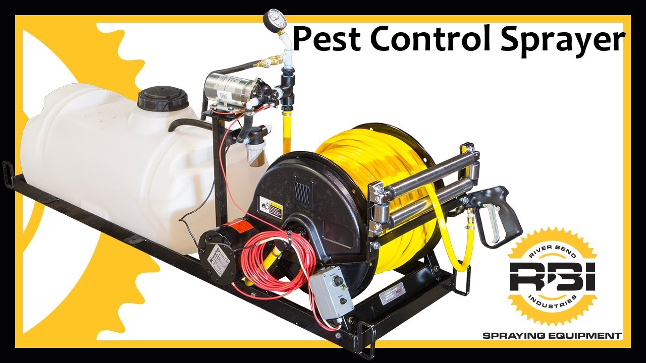 Pest Control Sprayer - 25 Gallon - 12 Volt Pump - Hannay Electric Reel - River Bend Industries