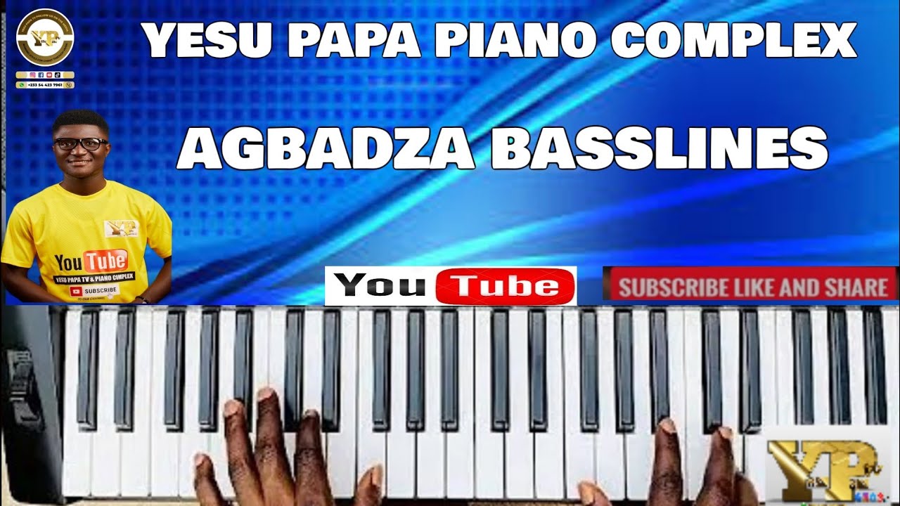 HOW TO PLAY AGBADZA BASSLINES USING 5'1'4'5 AS A BEGINNER TO PLAY ALL AGBADZA SONGS KEY F 