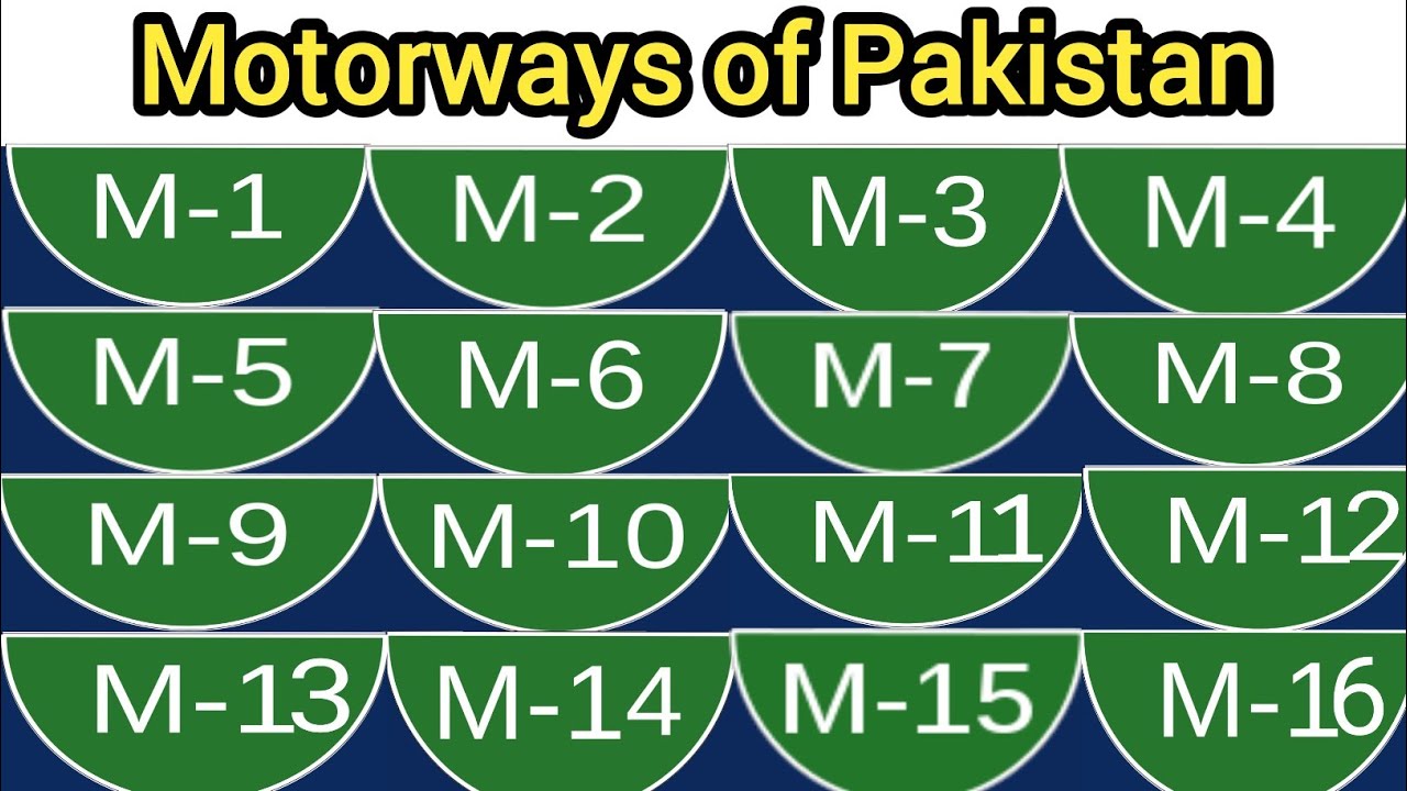 Motorways of Pakistan (Updated 2024) Motorways in Pakistan | Total Motorways in Pakistan M1 to M16