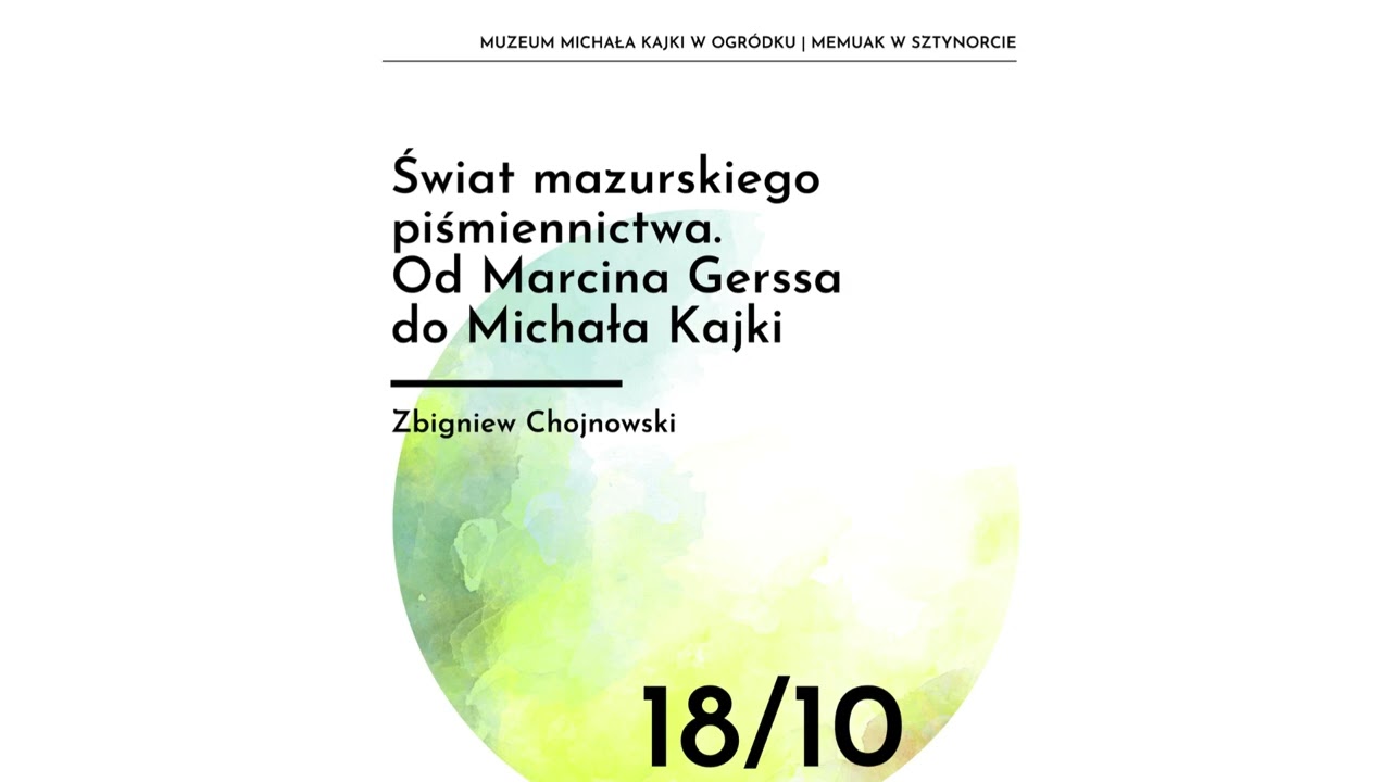 Świat mazurskiego piśmiennictwa. Od Marcina Gerssa do Michała Kajki | Zbigniew Chojnowski