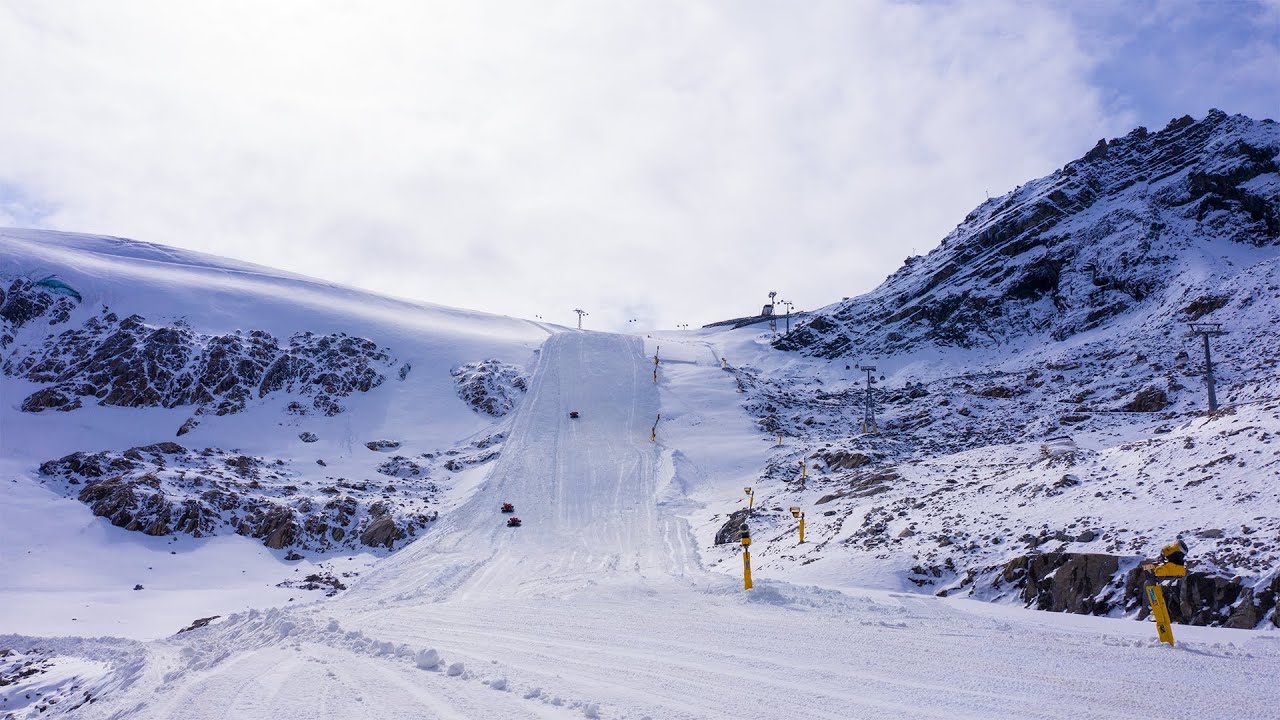 Skiweltcup S&ouml;lden 2020 - Vorbereitungsarbeiten Rettenbachferner
