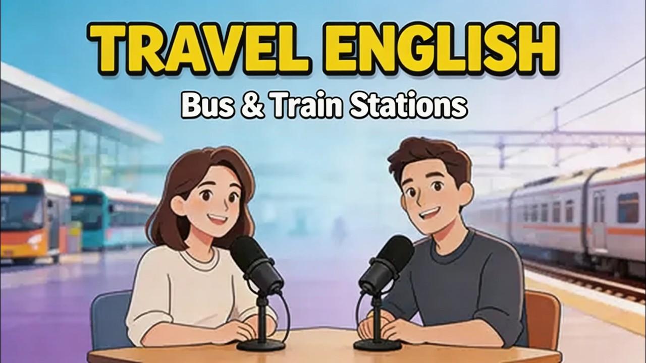 English Conversation at Bus & Train Station | Travel English for Beginners