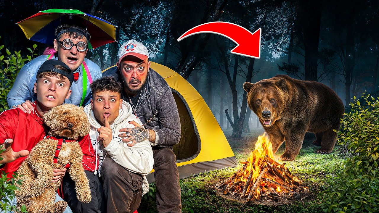 NOS ATACA UN OSO MIENTRAS DORMIMOS EN EL BOSQUE