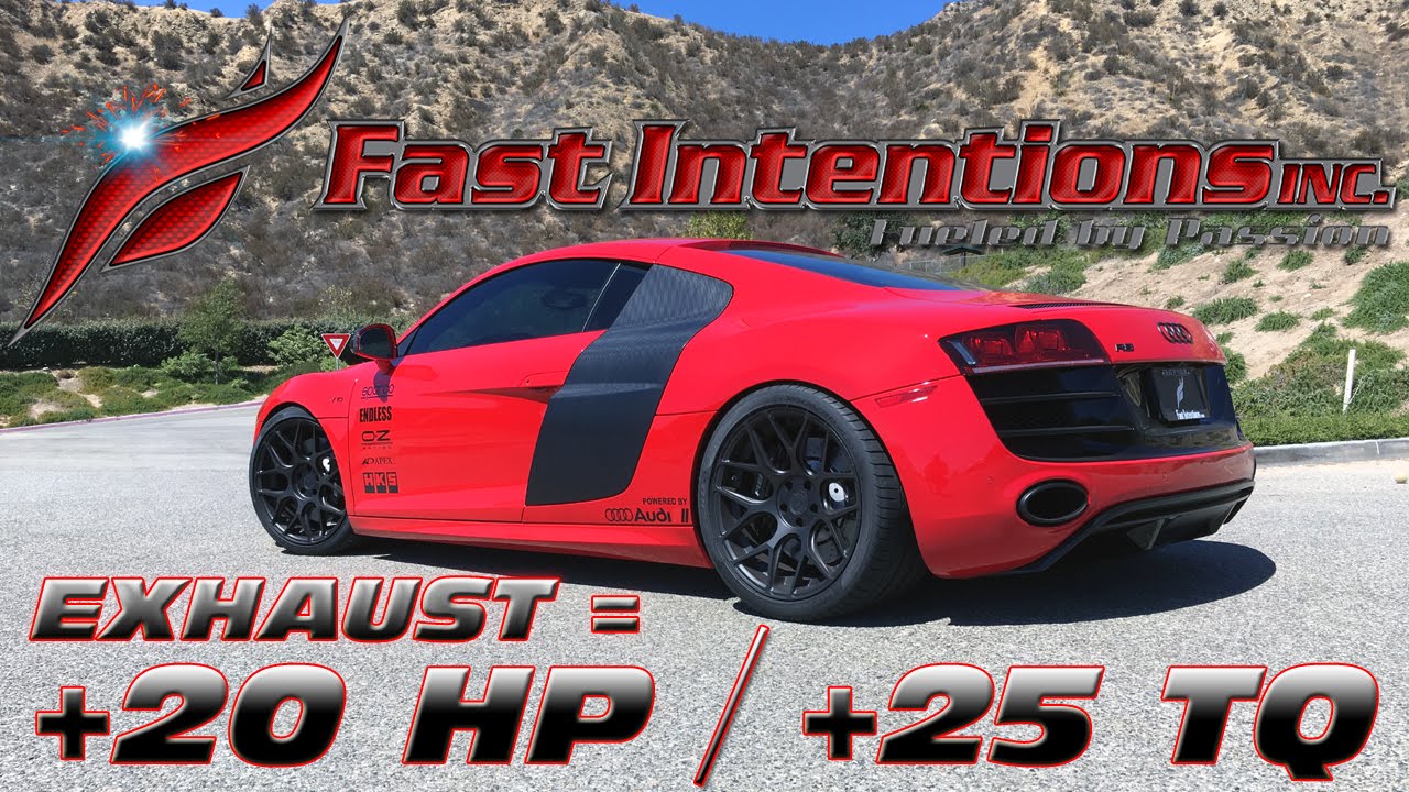 Fast Intentions Audi V10 R8 Exhaust Sound WOT/Flybys