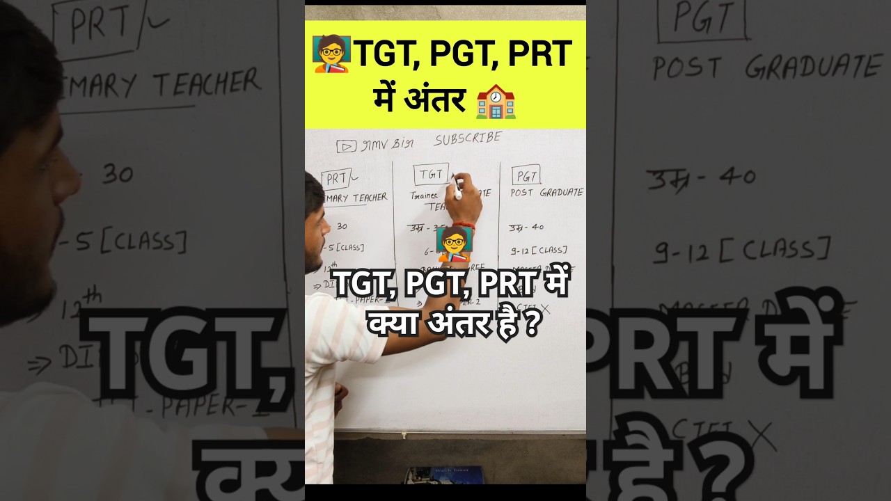 TGT, PGT, PRT ME Difference hai ! #TGT #PGT #PRT