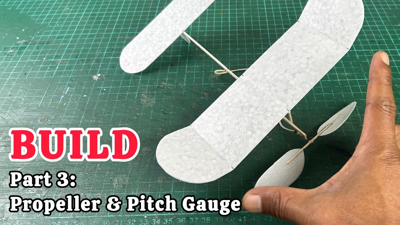 Build Indoor Flying Model INA-250. Part 3 : Propeller And Pitch Gauge