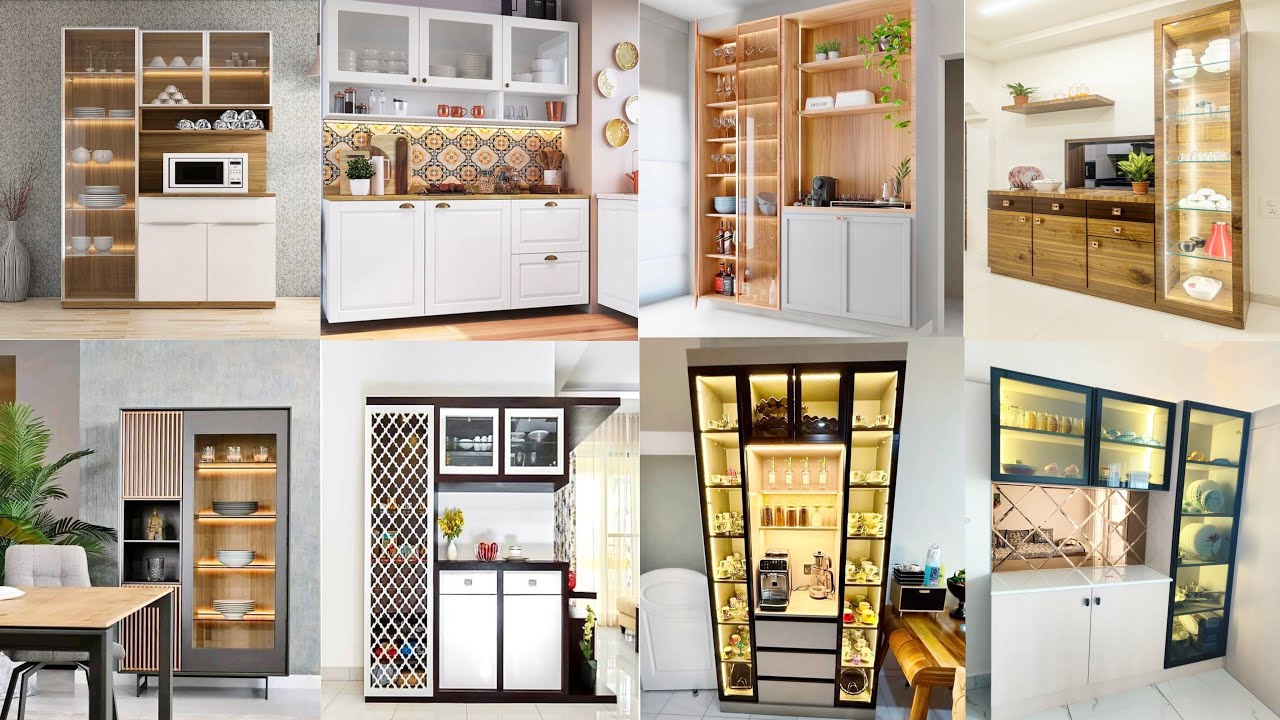 Trendy Crockery unit designs in kitchen | Crockery unit designs Crockery unit designs in dining room