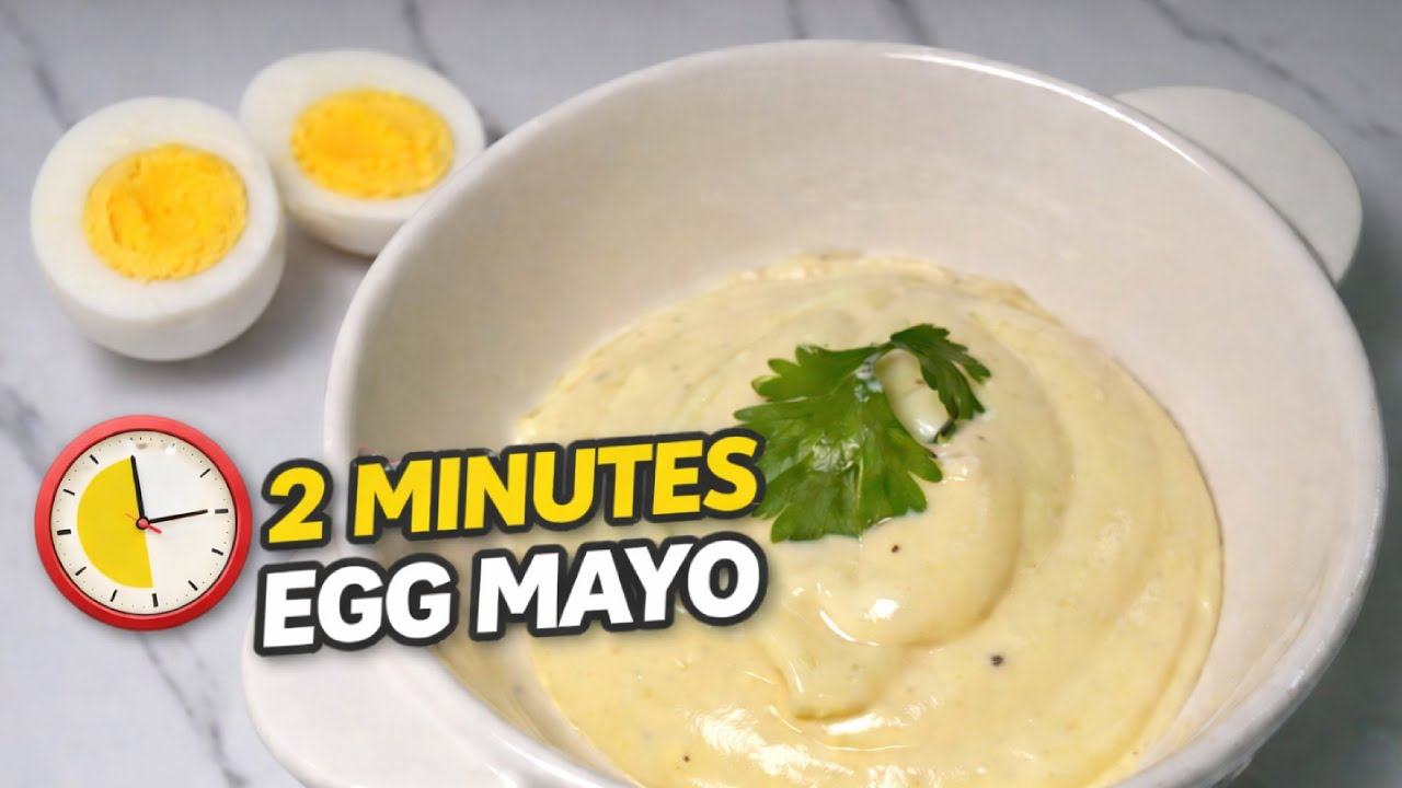 Perfect Egg Mayonnaise in 2 Minutes | Creamy Homemade Mayo | No Fail