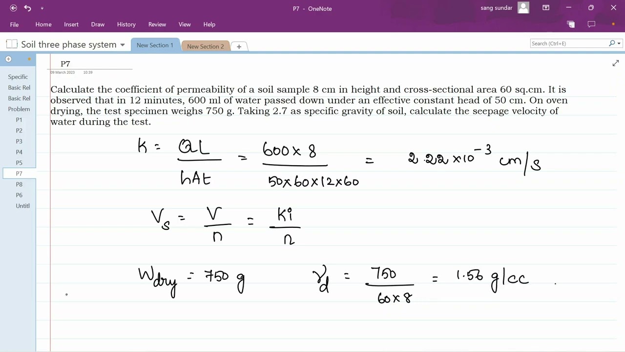 How to calculate permeability?| Part 2 |Problems on stratified soil and field test