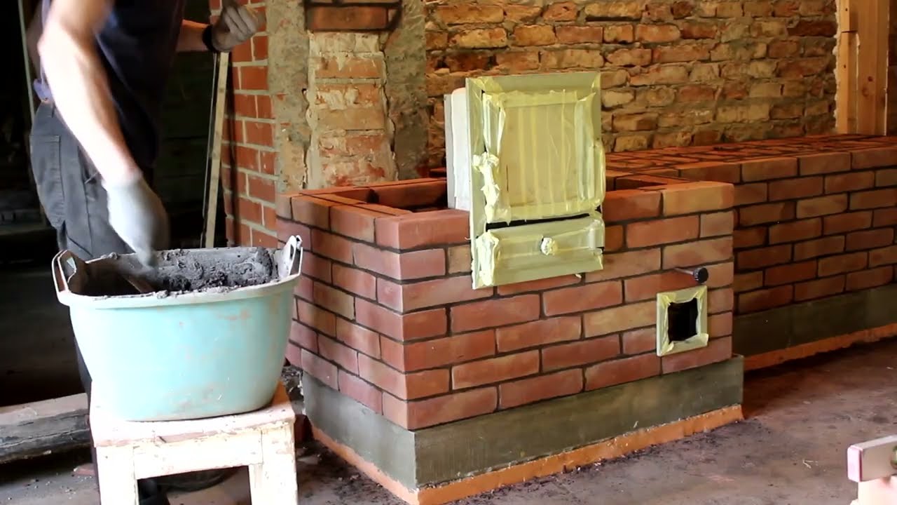 Budowa pieca Kuzniecowa z piekarnikiem i łóżkiem
