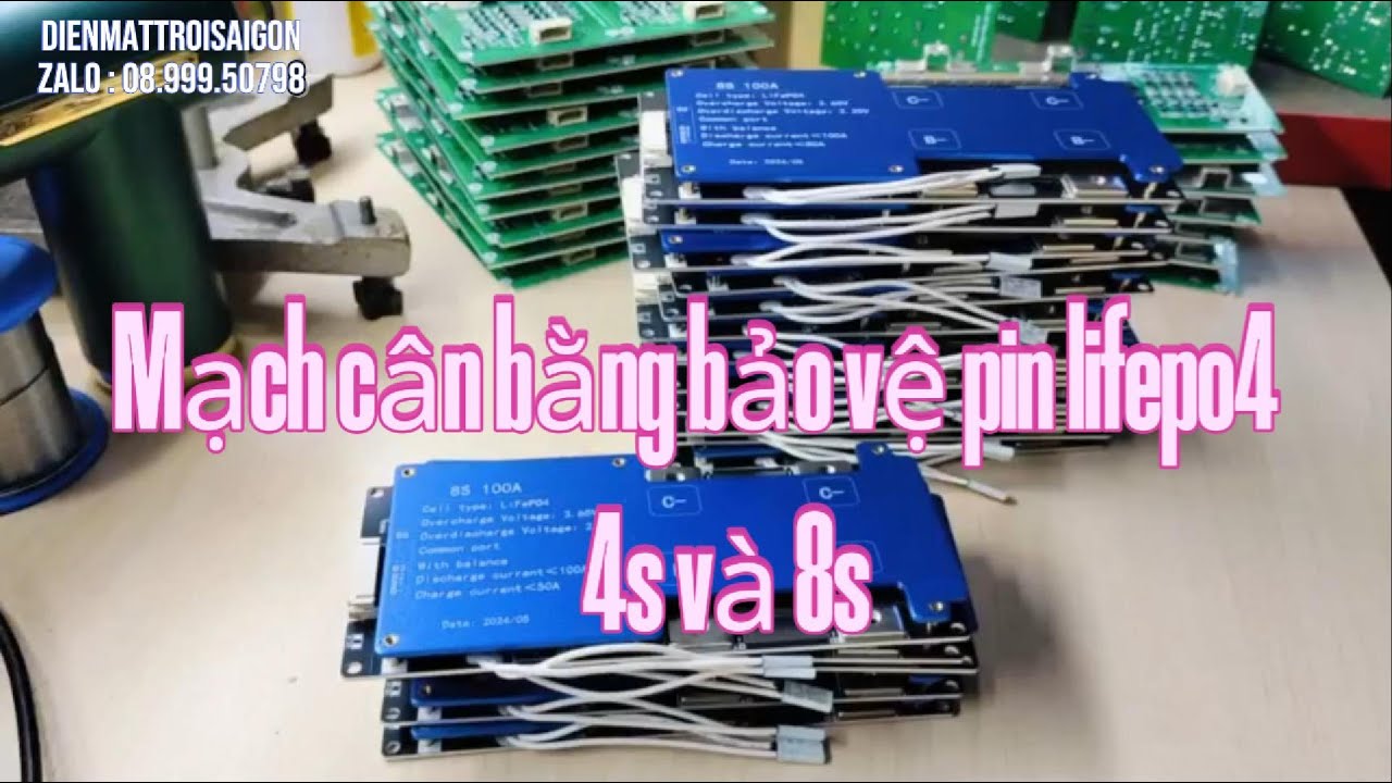 Mạch bảo vệ & cân bằng pin lifepo4 hệ 12v và 24v