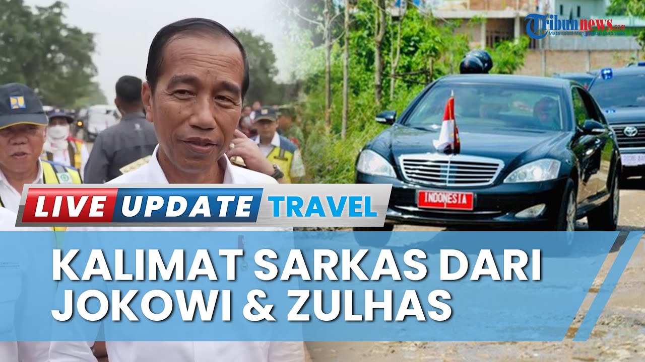 Sejumlah Kata Sarkas Presiden Jokowi & Menteri seusai Lewati Jalan Rusak di Lampung: Bikin Tidur