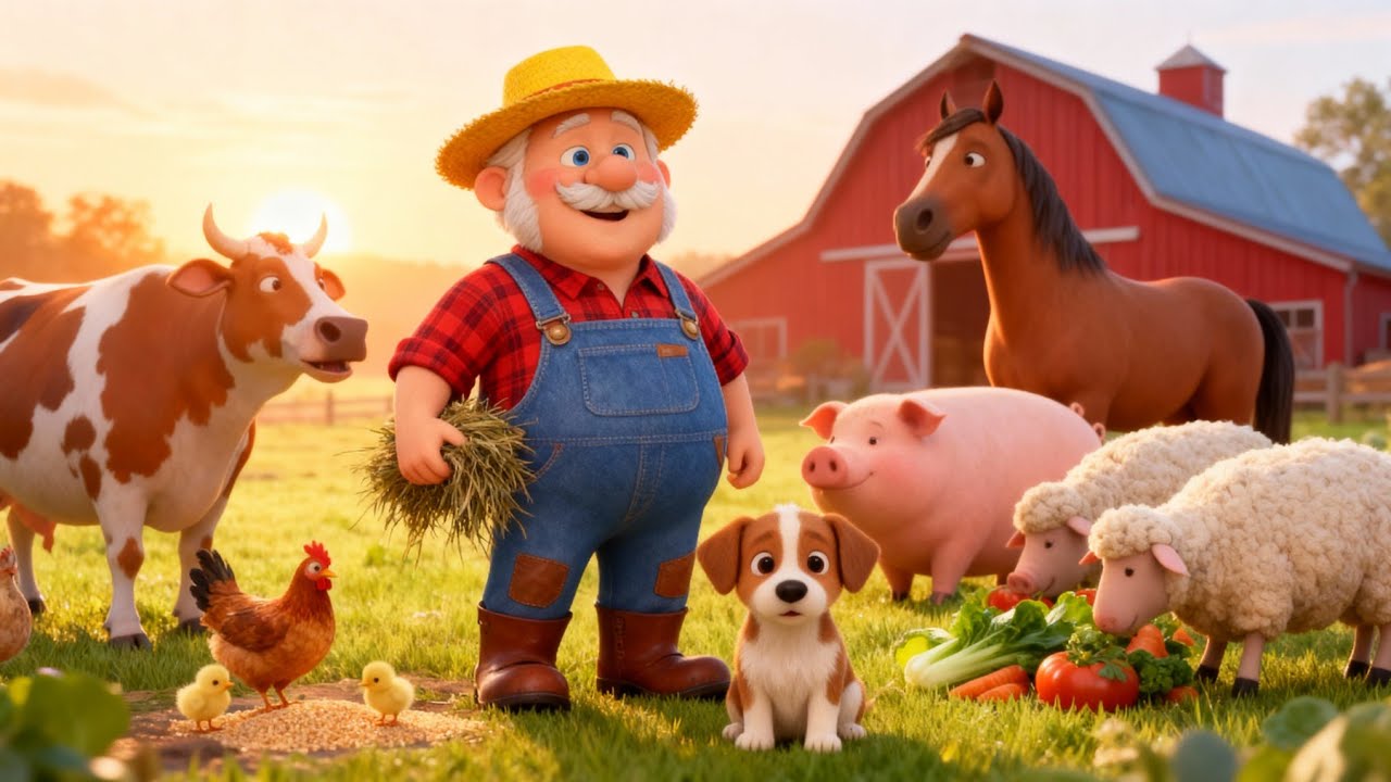 Old MacDonald's Morning Routine | Farm Animals Breakfast Time | Kids Song 🌅🐄🐓🐷🐑