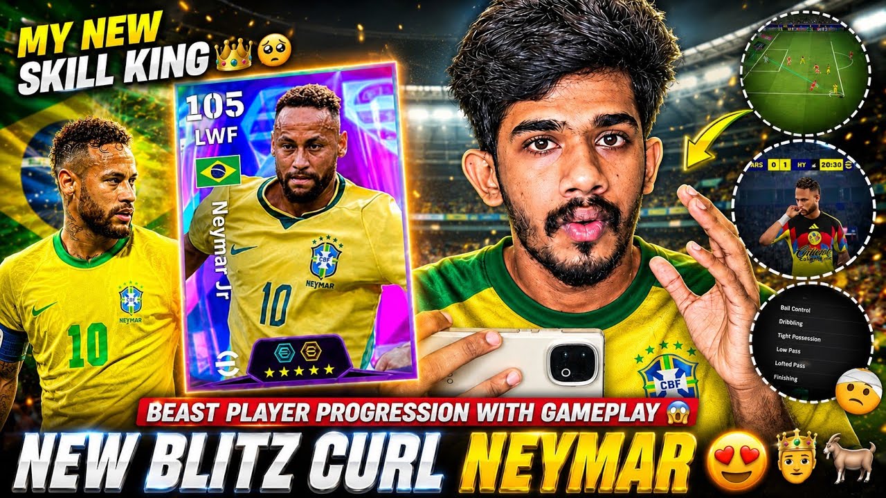 MY NEW BLITZ KING🫅😍🐐106 New Blitz Curl Neymar insane First impression in Efootball26 🔥🔥 The Skill👑