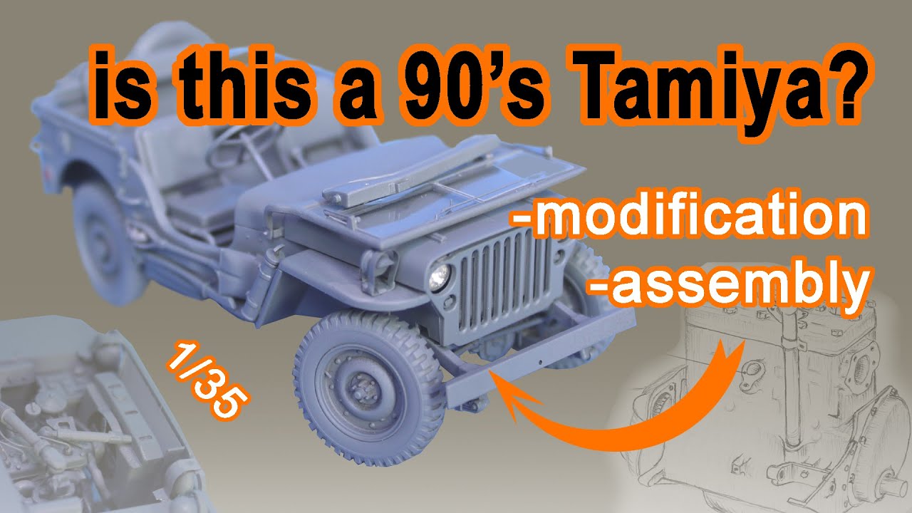 old school tamiya us jeep willys mb 1/35 hight detail building/modification