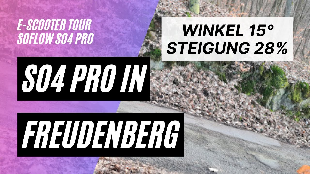 🛴 Soflow So4 Pro Bergfahrt extrem 2 in Freudenberg