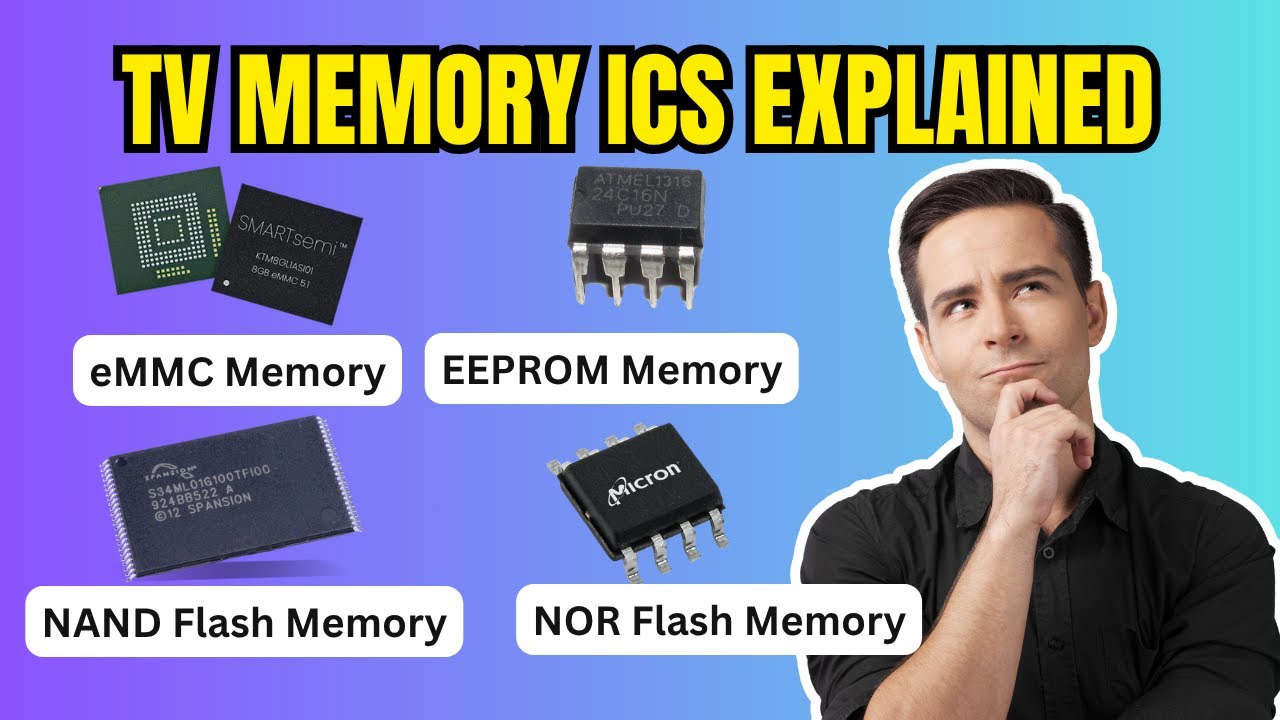 TV Memory ICs Explained: EEPROM, NOR, NAND & eMMC | Smart & Non-Smart TVs
