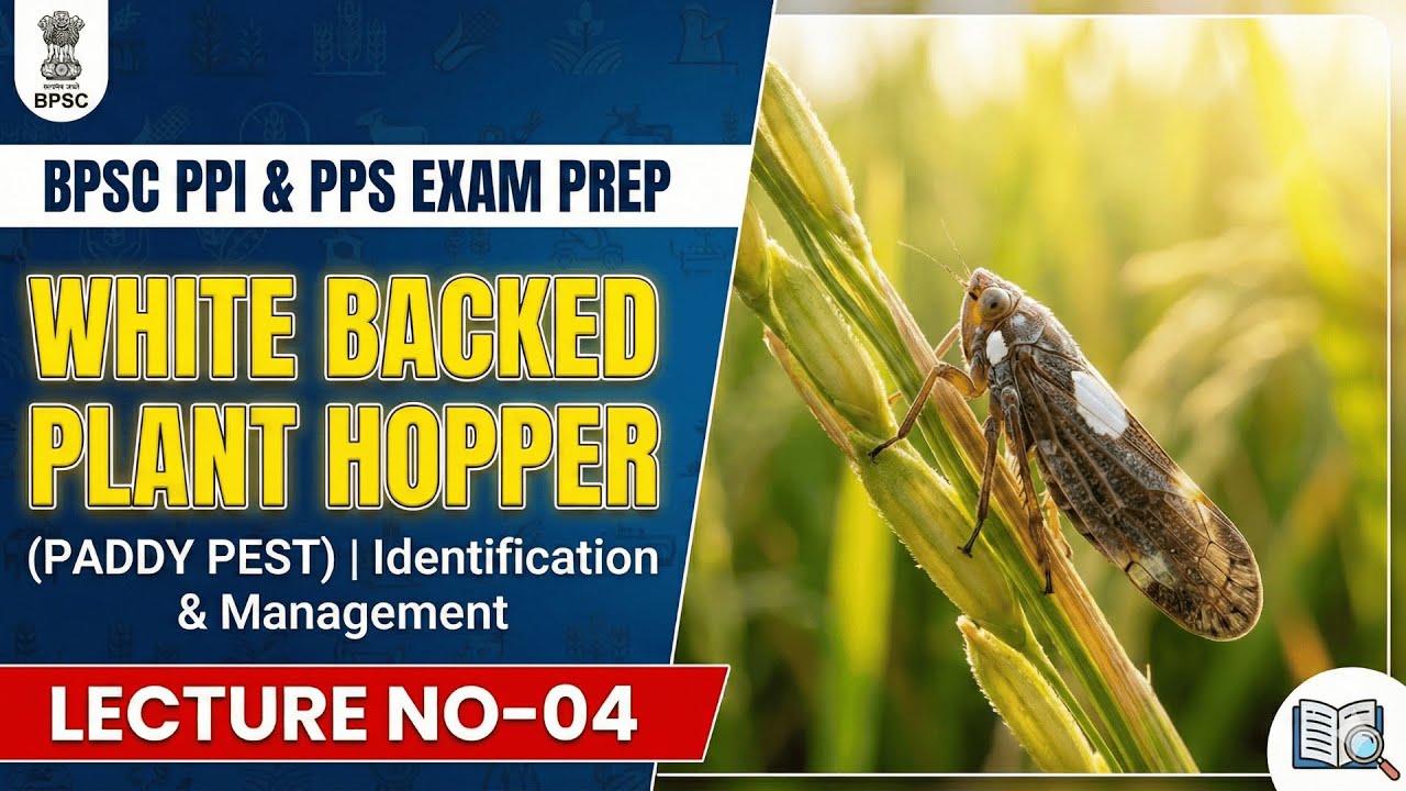 BPSC PPI & PPS Exam Prep | White Backed Plant Hopper (WBPH) | Paddy Pest | Lecture No-04