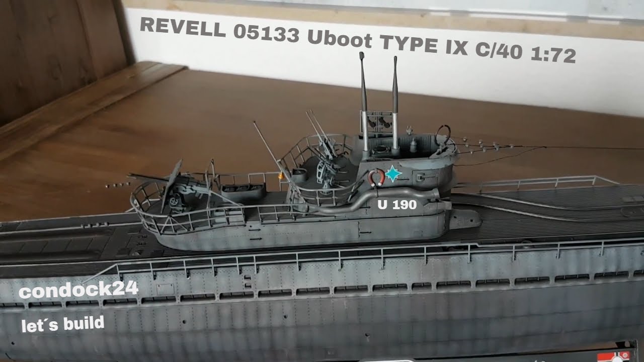 Modellbau - Uboot - WWII - U190 - Typ IX C/40 - Revell 05133 - Deutsches U-Boot.