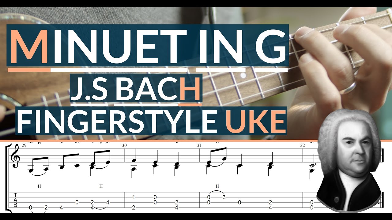 Minuet in G - JS Bach | Ukulele Fingerstyle TAB || Grade 3