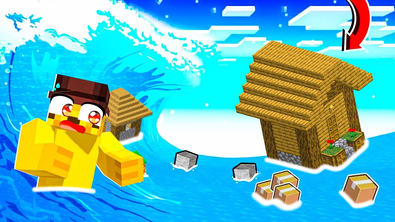 BAZA SECURIZATA vs TSUNAMI PUTERNIC pe MINECRAFT!