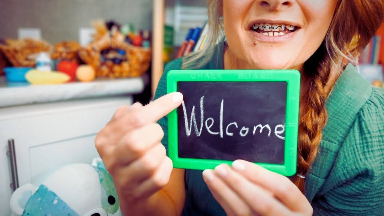 ASMR Kindergarten Role-Play | Soft Spoken Whispers, Squishy Play + Chalk Board Sounds