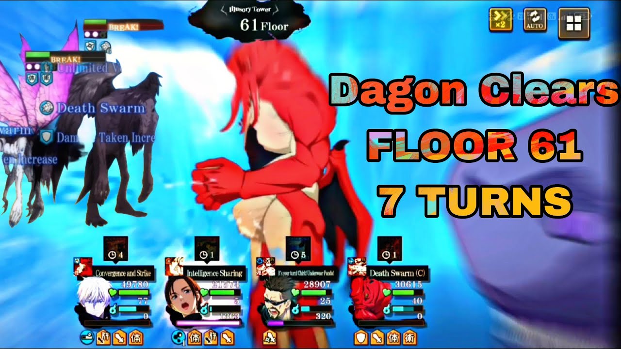 Floor 61 || Dagon Clears floor 61 in 7 Turns || JJK PHANTOM PARADE 